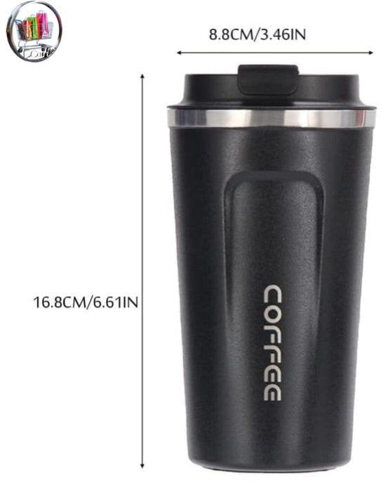 Leak-Proof Coffee Travel Mug with One-Click Lock - 360° Flip and Shake Proof Design